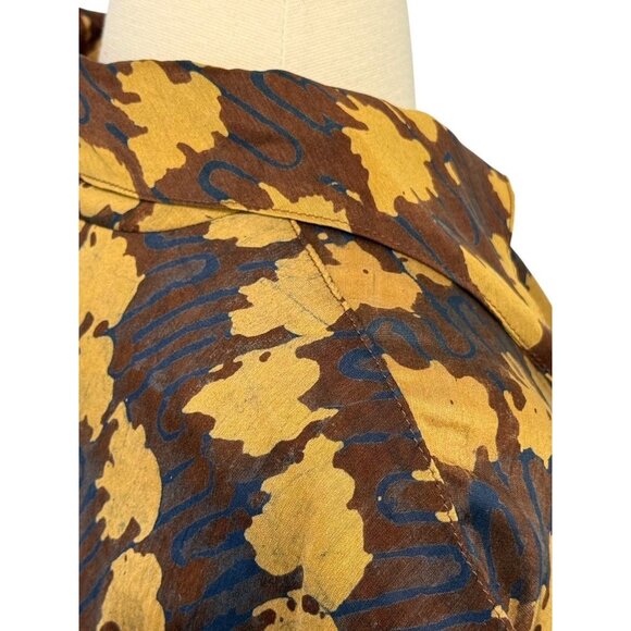 Rachel Comey Women's Neto Top Silk Cotton Blend Earth Tones Short Slv Size 2 / S - Picture 6 of 15